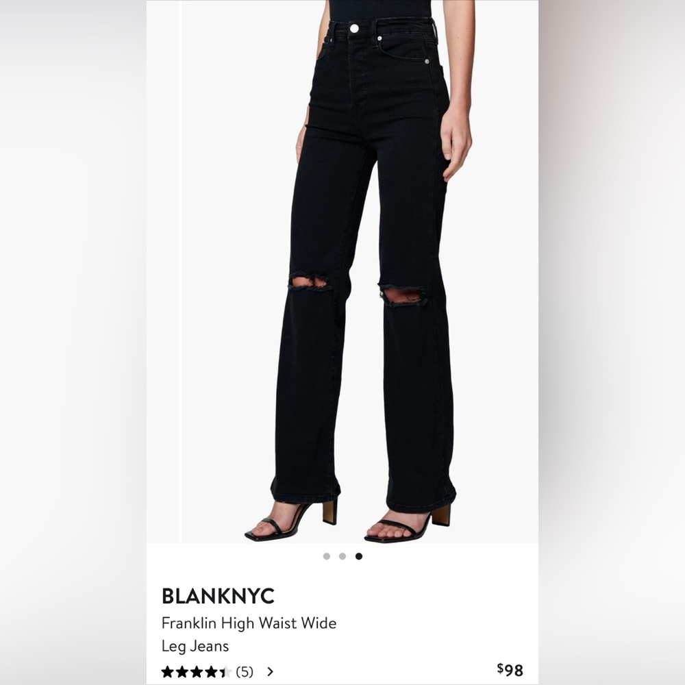 BLANK NYC Franklin High Waist Wide Leg Jean